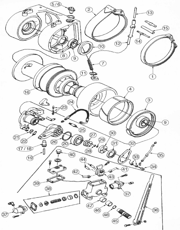 Case Winch Parts Gearmatic Winch Bulldozer Winch